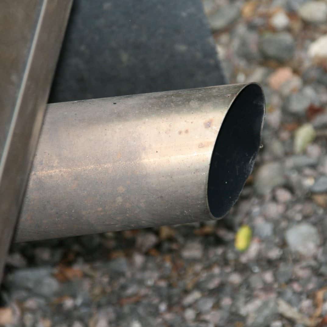 Exhaust pipe protrusions are part of the test.