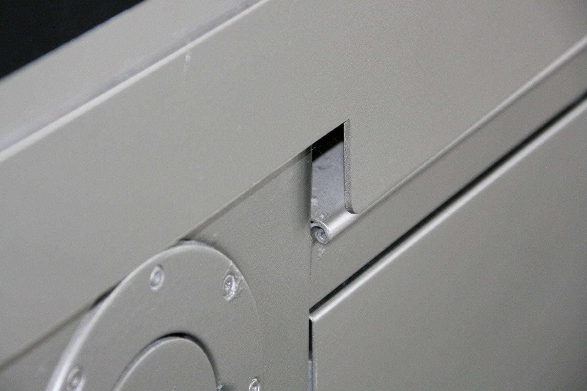 The edge of a slide out which would not comply with the test.