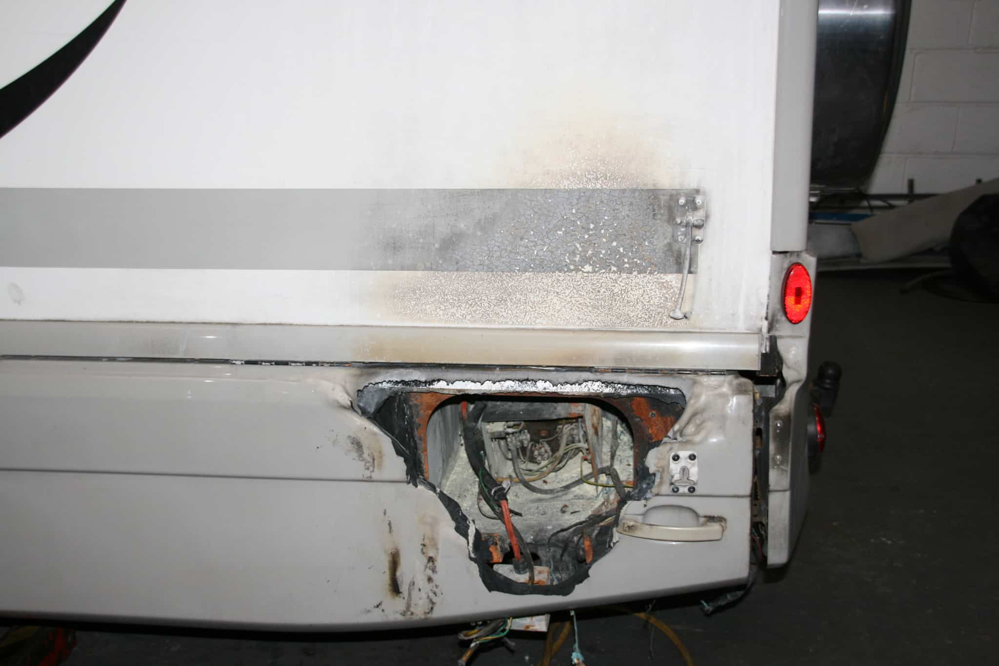damage to vehicle by fire